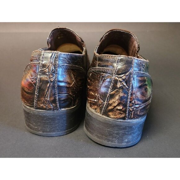 Giorgio Brutini Mens Size 13 M Brown  Leather Square Point Slip on Shoes 178882 - Picture 6 of 14